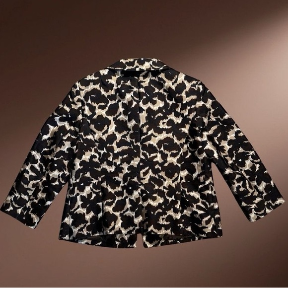 Talbots Petite Cheetah Blazer Top - Picture 2 of 3